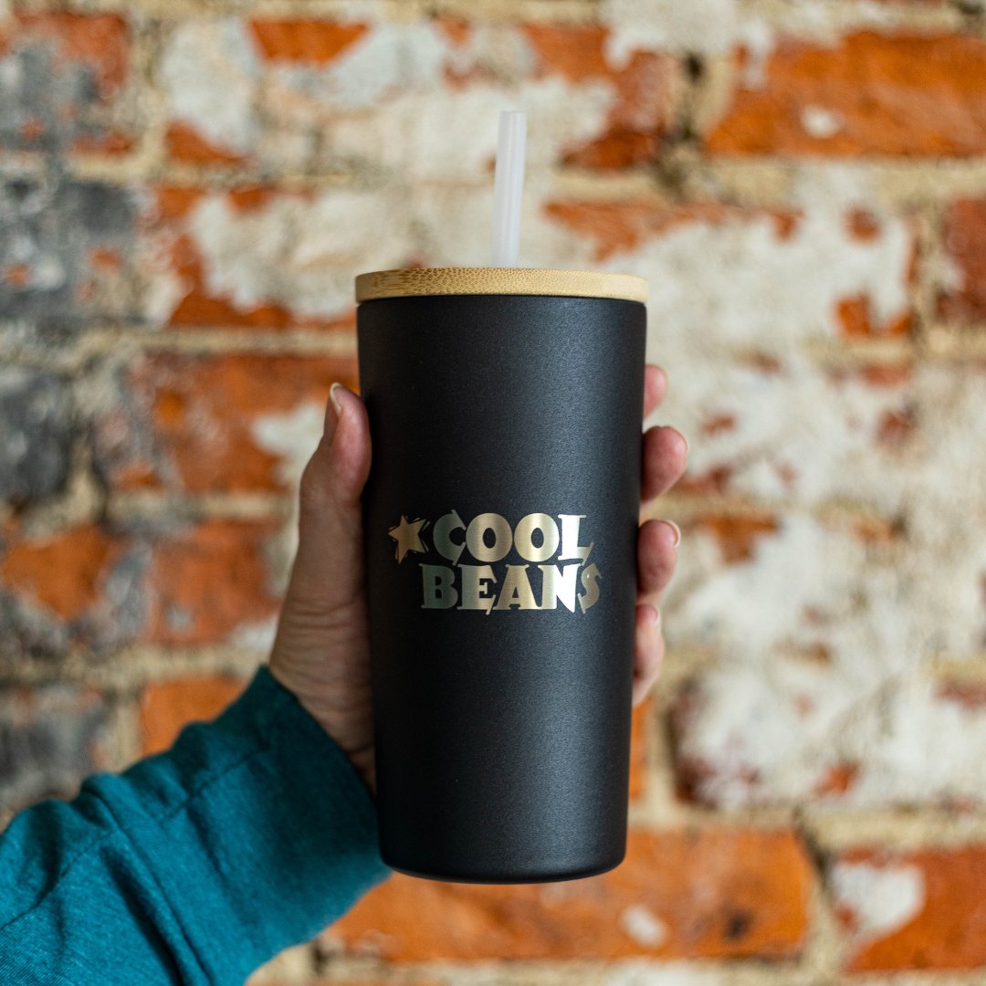 Cool Beans Logo Travel Mug with Straw